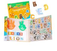 Genérico Counting Toys - 10.24x9.57 en Tarjetas de Juego Educativas para el Desarrollo Temprano, Actividades Divertidas con Letras y Cifras, Cuentas de Aprendizaje Juguete para Los