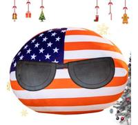 Genérico Countryballs Pluşhies - 40cm Plush Country Ball | Plush Country Ball Doll Pillow Keychain Anime 2D National Flag Character Soft PlushPP Cotton Collectible Gift Toy UK US JP EU
