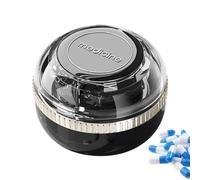 Genérico Coupe-Pilule De Précision - 6,4x4,6 Cm/Réglable Pour 1/2 Et 1/4 Tablettes, Diviseur De Médicaments Avec Compartiment De Rangement, Portable Pour Personnes Âgées Et Animaux, ABS