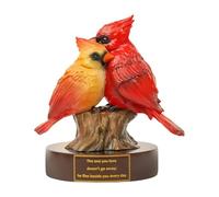 Genérico Couple Bird Statue, 13.8x14.8cm Romantic Resin Realistic Ornament, Love Theme Decor, for Engagement, Wedding, Gift, Bookshelf, Living Room, Desktop