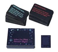 Genérico Couple Card Game Set, Communication Immersive Intimate Challenge Game Cards for Adults, Perfect for Hotel, Birthday, Date Night, Camping, Honeymoon, Travel, Valentine’s Day