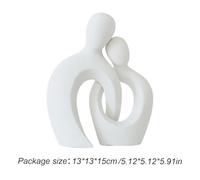 Genérico Couple Figurine - Abstract Lover Resin Sculpture, Artistic Relationship Display Ornament, Modern Home Decor Accent Piece | Romantic Tabletop Statue For Living Room Shelf Interior Styling