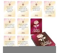 Genérico Couple Game, 50-Sheet Romantic Conversation Cards, Interactive Intimate Ideas for Couples, Perfect for Bedroom, Honeymoon, Wedding, Road Trip