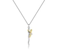 Genérico Couple Hug Necklace,Maternal Love Pendant Necklace,Simple Affectionate Snuggle Hugging Necklaces,Eternal Embrace Clavicle Chain,Alloy Unisex Rope Jewelry Fashion Accessorie (Gold Silver A)
