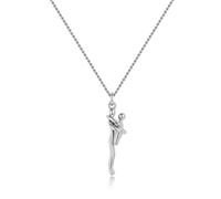 Genérico Couple Hug Necklace,Maternal Love Pendant Necklace,Simple Affectionate Snuggle Hugging Necklaces,Eternal Embrace Clavicle Chain,Alloy Unisex Rope Jewelry Fashion Accessorie (Silver A)
