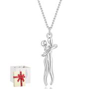 Genérico Couple Hug Necklace,Maternal Love Pendant Necklaces,Simple Affectionate Snuggle Hugging Necklace,Eternal Embrace Clavicle Chain,Alloy Unisex Rope Jewelry Fashion Accessories Creative Gift