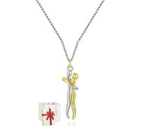 Genérico Couple Hug Necklace,Maternal Love Pendant Necklaces,Simple Affectionate Snuggle Hugging Necklace,Eternal Embrace Clavicle Chain,Alloy Unisex Rope Jewelry Fashion Accessories Creative Gift