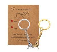 Genérico Couple Matching Keychain - Romantic For Love Expression | Zinc Alloy Paper With Message Card, Modern Symbolic Charm Set, Relationship Gift Accessory For Travel Commuting Bags