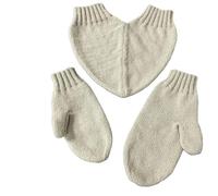 Genérico Couples Hand Holding Heart Mittens Set - Winter Naughty Mittens for Couples, Cozy Knit Matching Winter Gloves (Gray)