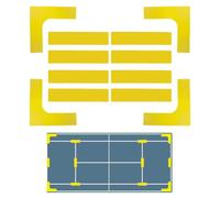 Genérico Court Line Marker Kit - Portable Anti-Slip Throw Down Boundary Markers, Flexible Flat Court Marking Strips Set For Indoor Gym, School, Sports Drills & Pickleball Training