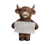 Genérico Cow Decor - 5.12 Inches Resin, Cute Desk Figurine Ornament, Good Luck Animal Statue | Funny Cow Sculpture, Home Office Shelf Table Decoration For Bedroom Living Room Farmhouse
