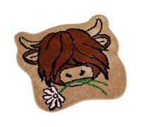 Genérico Cow Door Mat - Highland Cow Bath Mat, Non Slip Doormat, Funny Welcome Highland Cows Rug | Non Slip Doormat for Entry, Entryway Fun Mats Outside Door Mats Rugs Use for Living Room