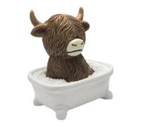 Generico Cow Figurine - Highland Cow Figurine, Garden Animal Ornaments Outdoor, Outdoor Animal Statues for Christmas, Farmhouse, Garden, Classroom, Living Room, Shelf, OutdoorS, Indoor, Bedroom