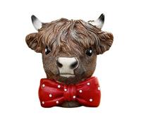 Genérico Cow Figurine - Resin Highland Cattle Statue Farmhouse Desk Decor