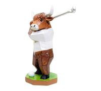 Genérico Cow Figurines - Country Cattle Club, Fairway Theme Collectible, Heifer Putting Green Ornament | Calf Athletic Hobby Sculpture For Living Lounge Bookshelf Countertop Cabinet Centerpieces