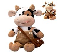 Genérico Cow Plush Toy - Soft Cuddly Stuffed Animal Doll, Cute ZodiacCow Rag Plushieefor Kids Girls | Bedroom Couch Shelf Car Travel Birthday Party Home | Dress-up Dolls | Christmas, Idea