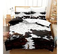 Genérico Cow Print Comforter Set, Queen Size Western Farm Animal Skin Bedding Setfor Kids Teens Boys with 1 Comforter and 2 Pillowcases for Farmhouse & Rustic Decor Enthusiasts (220x260 (3 Pieces))