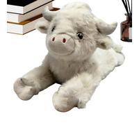 Genérico Cow Stuffed Animal - Plush, 15.75x9.84x5.91in Cute Ultra Soft Lying Design | Pillow & Decorative Use Cartoon Cow Plush Toy For Comfort and Home Decor, Pillow For Bedroom, Sofa, Car Interior