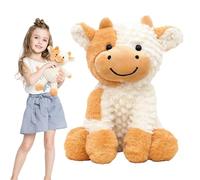 Genérico Cow Stuffed Animal Realistic Plush Soft Toy, Cuddly and Cute Doll for Kids, Safe Farm Animal Toy, Cuddly Farm Doll Ideal para Gift Giving, Safe and Adorable Plush Companion