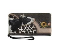 Genérico Cow Wallets for Women | Cute Cow Print Wallet | Fashionable Cow Wallets | Soft Credit Card Holder with Stylish Money Purse Design | Ideal for Ladies and Girls Who Love Unique Accessories, b,