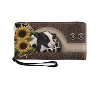 Genérico Cow Wallets for Women, Cute Wallet Cow Print, Soft Credit Card Holders, Stylish Money Purse for Ladies, PU Leather Wallet with Strap Cow Print, Stylish Credit Card Cash Pouch for Business
