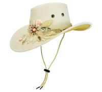 Genérico Cowboy Hat | Embroidered Flower Cow Girl Hat | Water-Resistant