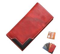 Genérico Cowhide Vintage Wallet, Genuine Leather Men's Long Handbag, Multifunctional Business Wallet, Leather Material (Style-A)