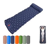 Genérico Coziya Matelas, 5cm Ultralight Inflatable Camping Mattress, Inflatable Sleeping Pad with Built-in Pillow, Camping Mattress, Sleeping Pad for Backpacking, Hiking, and Travel (Deepblue)