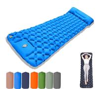 Genérico Coziya Matelas, 5cm Ultralight Inflatable Camping Mattress, Inflatable Sleeping Pad with Built-in Pillow, Camping Mattress, Sleeping Pad for Backpacking, Hiking, and Travel (Blue)