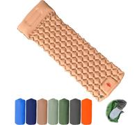 Genérico Coziya Matelas, 5cm Ultralight Inflatable Camping Mattress, Inflatable Sleeping Pad with Built-in Pillows, for Camping, Backpacking, Hiking, and Travel (Desert Yellow)