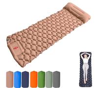 Genérico Coziya Matelas, 5cm Ultralight Inflatable Camping Mattress, Inflatable Sleeping Pad with Built-in Pillow, Camping Mattress, Sleeping Pad for Backpacking, Hiking, and Travel (Desert)