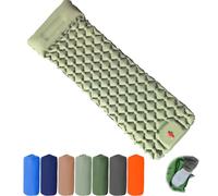 Genérico Coziya Matelas, 5cm Ultralight Inflatable Camping Mattress, Inflatable Sleeping Pad with Built-in Pillows, for Camping, Backpacking, Hiking, and Travel (Grass Green)