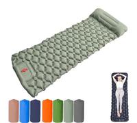 Genérico Coziya Matelas, 5cm Ultralight Inflatable Camping Mattress, Inflatable Sleeping Pad with Built-in Pillow, Camping Mattress, Sleeping Pad for Backpacking, Hiking, and Travel (Grass Green)