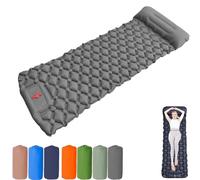 Genérico Coziya Matelas, 5cm Ultralight Inflatable Camping Mattress, Inflatable Sleeping Pad with Built-in Pillow, Camping Mattress, Sleeping Pad for Backpacking, Hiking, and Travel (Grey)