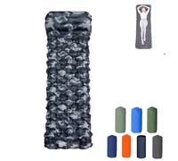 Genérico Coziya Matelas, Camping Mattress, 5cm Ultralight Foot Operated Inflatable Sleeping Pad with Built-in Pillow, Suitable for Traveling, Mountaineering, Outdoor (Camouflage)