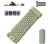 Genérico Coziya Matelas, Portable Waterproof Sleeping Pad, Ultralight Inflatable Camping Mattress, Built-in Pillow and Anti-Slip Design, for Camping, Travel, Home, Office (Light Green)