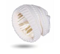 Genérico Cozy Cable Knit Beanie, Satin Lined Beanie, Cable Knit Warmth, Warm Skull Cap Winter Hats for Women Men (#6)