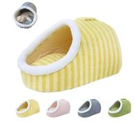 Genérico Cozy Dog Bed, Cozy Hideaway Pet Bed, Soft Warm Pet Slipper Cave Bed with Handles, Removable Cozy Cave Dog Bed for Small Medium Large Dogs and Cats (Yellow,L)