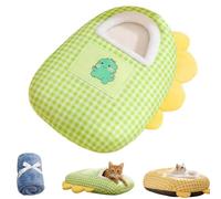 Genérico Cozy Enclosed Pet Cave Bed, Semi-Enclosed Plush Nest with Removable Cushion, 360° Nesting Design Washable Thickened Cats Beds for Indoor Cat,Small Dogs,Warm Hideaway