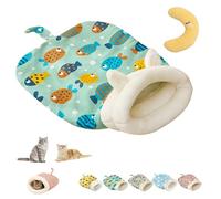 Genérico Cozy Nest for Pet,Soft Cat Dog Sleeping Bag,2-in-1 Bed & Blanket,Portable Pet Nest,Small Dog Cat Bed for All Seasons Indoors (C)