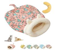 Genérico Cozy Nest for Pet,Soft Cat Dog Sleeping Bag,2-in-1 Bed & Blanket,Portable Pet Nest,Small Dog Cat Bed for All Seasons Indoors (A)