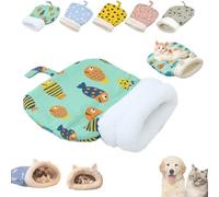 Genérico Cozy Pet Nest for Cats and Dogs, 2025 New Pickelect Cozy Pet Nest, Soft Cat Dog Sleeping Bag, Soft Self Warming Pets Hideway Sleeping Portable Handwoven Pets Bed(Clownfish,Large)