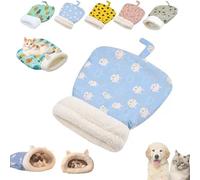 Genérico Cozy Pet Nest for Cats and Dogs, 2025 New Pickelect Cozy Pet Nest, Soft Cat Dog Sleeping Bag, Soft Self Warming Pets Hideway Sleeping Portable Handwoven Pets Bed(Blue Rabbit,Small)
