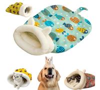 Genérico Cozy Pet Nest for Cats and Dogs, 2025 New Wrap Semienclosed Cat Winter Sleeping Bag, Soft Self Warming Cat Dog Pets Bed for Small Medium,Four Season Universal Washable (D,17.7in*13.7in)