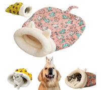 Genérico Cozy Pet Nest for Cats and Dogs, 2025 New Wrap Semienclosed Cat Winter Sleeping Bag, Soft Self Warming Cat Dog Pets Bed for Small Medium,Four Season Universal Washable (C,17.7in*13.7in)