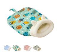 Genérico Cozy Pet Nest for Cats and Dogs, Cat Dog Sleeping Bag for Indoor, Cat Sleeping Bag for Indoor Cats Autumn Winter with Pillow, Self-Warming Pet Nest for Small Dogs (Green)