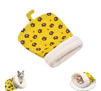 Genérico Cozy Pet Nest for Cats and Dogs, Soft Cat Dog Sleeping Bag, 360° Snuggle Sack Pet Bed, Self-Warming Pets Nest Cat Dog Sleeping Bag for Indoor, Cute Cartoon Design (A)