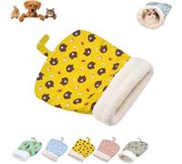 Genérico Cozy Pet Nest for Cats and Dogs, Soft Warm Cat Dog Sleeping Bag, House Warm Cave Sleeping Nest Bed for Small Cats or Dogs (Yellow,S)
