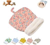 Genérico Cozy Pet Nest for Cats and Dogs, Soft Warm Cat Dog Sleeping Bag, House Warm Cave Sleeping Nest Bed for Small Cats or Dogs (Pink,S)