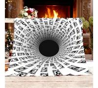 Genérico Cozy Plush Manta XXL 180x220cm 3D SíMbolo IlusióN VóRtice Manta de Franela Ropa de Cama cálida Suave de Forro Polar En Blanco Y Negro para Sofá Sala de Estar Oficina Coche Exterior Mantas